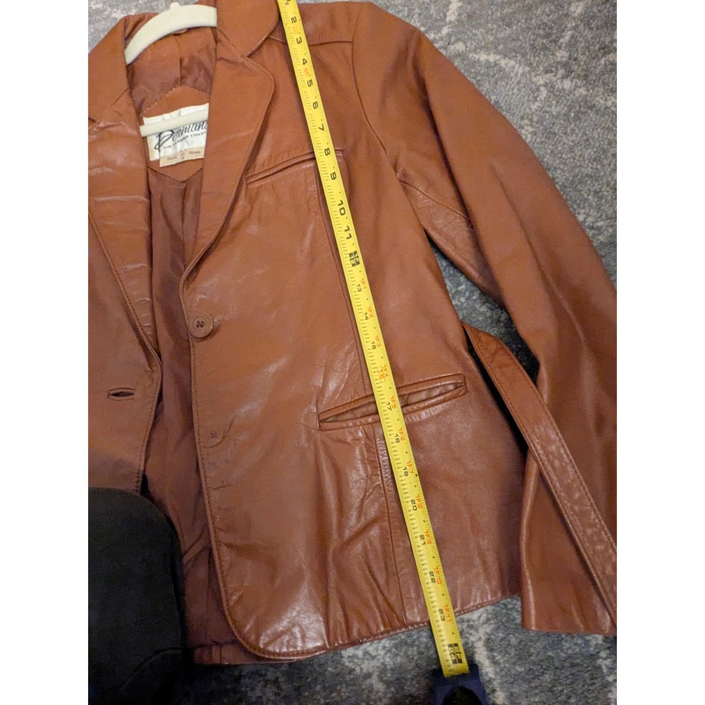 Bermans Vintage Brown Leather Jacket Belted Style 2058 Womens 12 - Picture 7 of 8